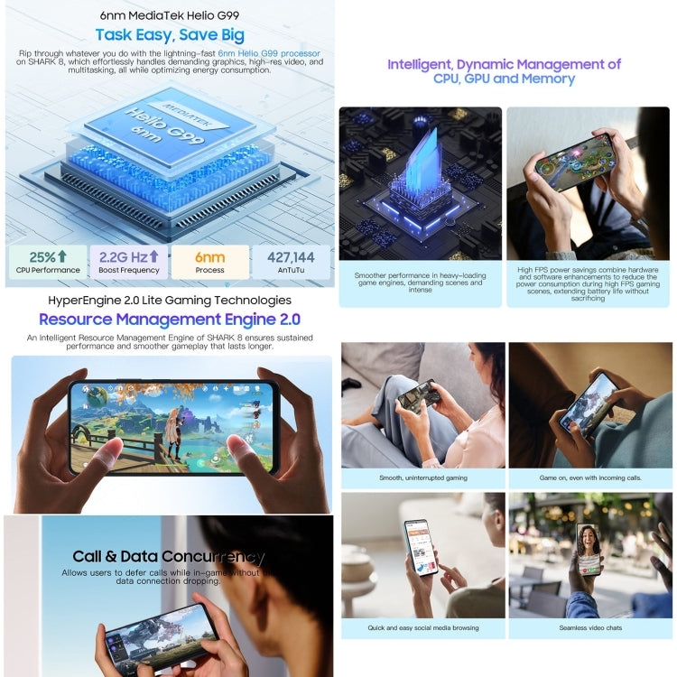 Blackview SHARK 8, Fingerprint Identification, 6.78 inch Android 13 MTK6789 Helio G99 Octa Core up to 2.2GHz, Network: 4G, OTG, 8GB+256GB Blackview SHARK 8, Fingerprint Identification, 6.78 inch Android 13 MTK6789 Helio G99 Octa Core up to 2.2GHz, Network: 4G, OTG, 8GB+256GB